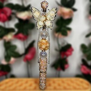 Elegant Butterfly Cottagecore Handmade Beaded Pen